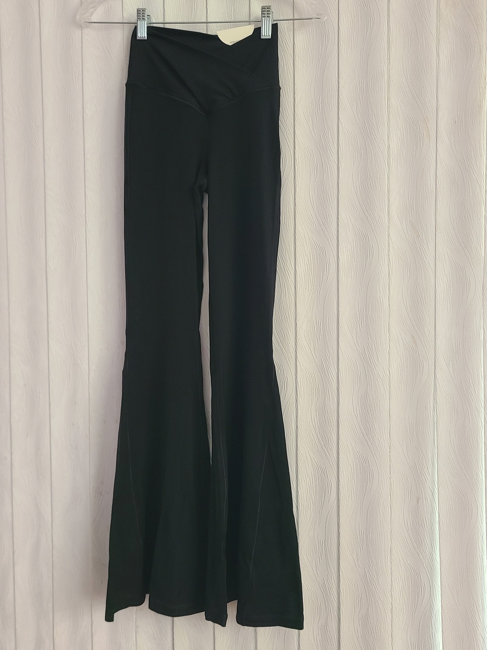 Aerie Offline Sz S Short Black Real Me High Waist Super Flare Crossover Leggings